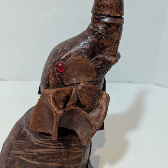 Elephant Leather Casa Vento Vino Rosso Barware Bar Wine Decanter Glass eyes - Picture 6 of 11